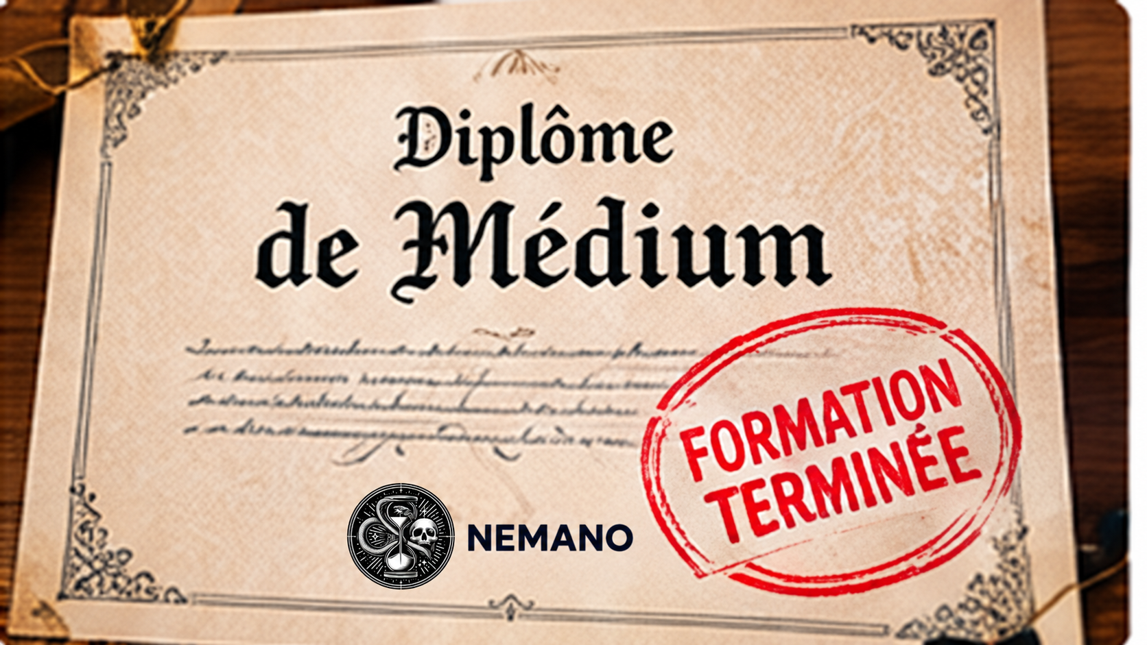 Diplôme humoristique de médium