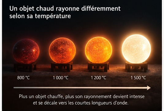 Max Planck : l’équation qui a fait dérailler la physique classique Objets chauffés devenant progressivement rouges, orangés puis blancs