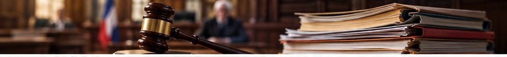 Marteau de justice et dossiers illustrant les conséquences juridiques de dérives médicales